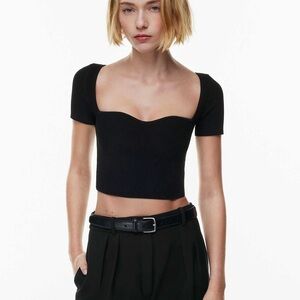 Babaton Sculpt Knit Prado Top - Black